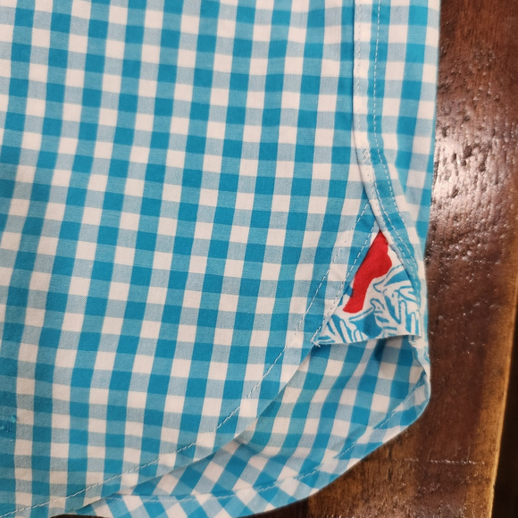 Lilly Pulitzer Mens Shirt Wyeth Via Palm Beach Large Button Up Long Sleeve Check - Picture 8 of 11